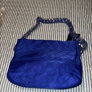 Fashion Nova Royal Blue Quilted Shoulder Bag